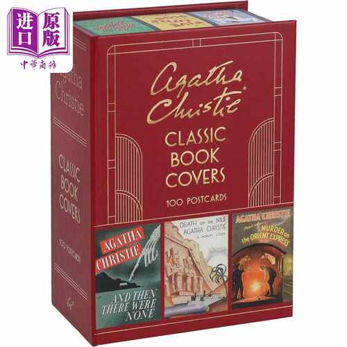 进口原版 *阿加莎克里斯蒂经典书籍封面 100张封面 英文原版 Agatha Christie Classic Book Covers 100 Postcards   Chronicle Bo