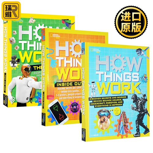 进口原版 美国国家地理 事物是怎样运作的3册 英文原版书 National Geographic How Things Work 8-12岁儿童科普读物百科书 进