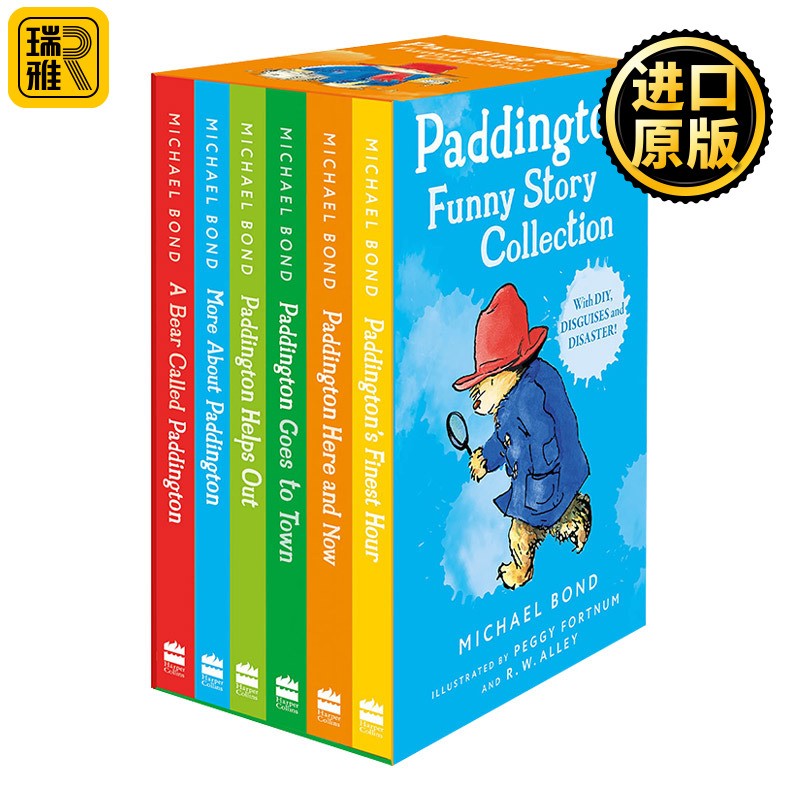进口原版 Paddington Funny Story Collection 帕丁顿熊系列 新版插画故事 六册盒装   HarperCollins