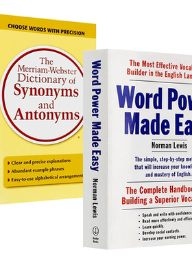 进口原版 Word Power Made Easy单词的力量 +韦氏英语同义反义近义词词典 Merriam-Webster Dictionary synonyms and antonyms