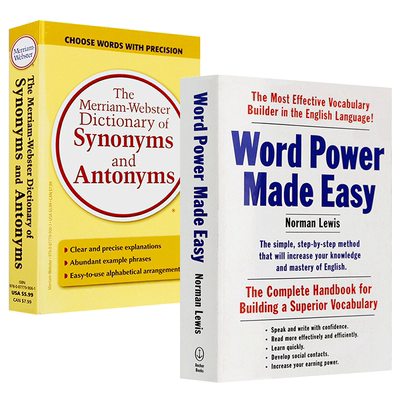 进口原版 Word Power Made Easy单词的力量 +韦氏英语同义反义近义词词典 Merriam-Webster Dictionary synonyms and antonyms