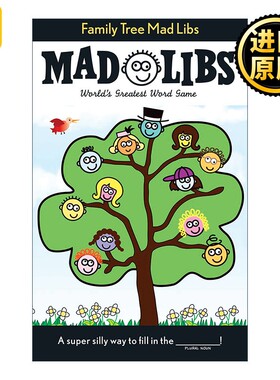 进口原版 Family Tree Mad Libs 家谱 疯狂填词游戏 英文原版   Mad