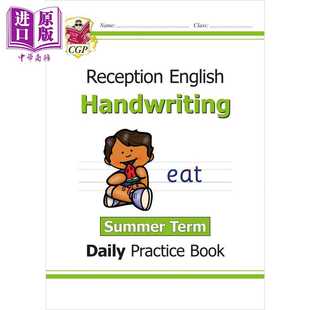新 进口原版 Reception 幼儿园夏季 英国原版 Practice Handwriting 手写日常练习书 学期New Daily Book Coordinatio CGP教辅