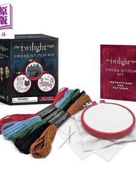 进口原版 *暮光之城官方迷你十字绣套盒 The Twilight Saga Cross-Stitch Kit 英文原版 Emmalyn Perez   Running Press