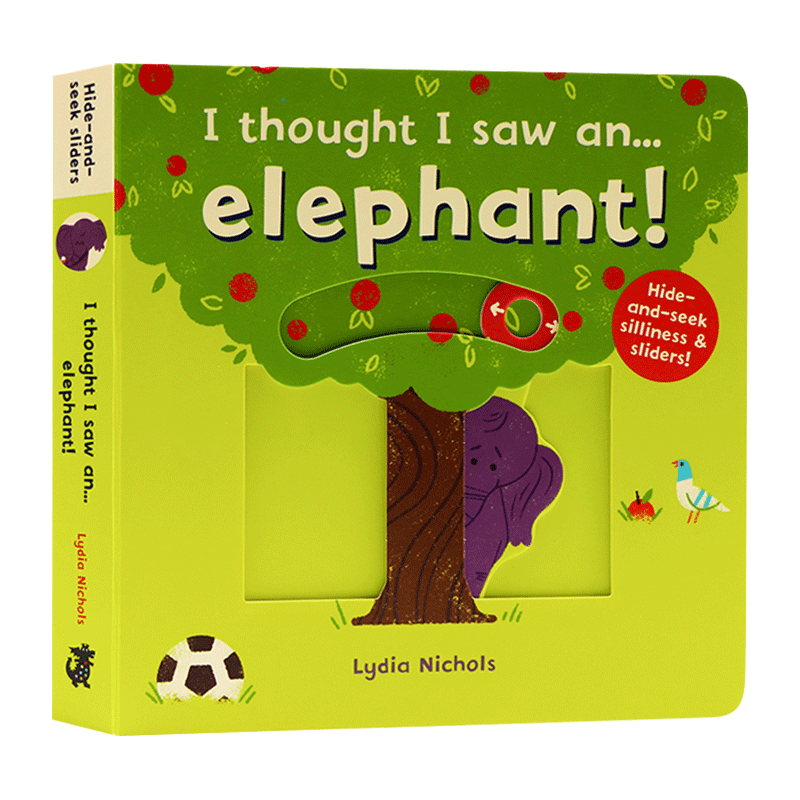 进口原版 我好像看到了一只大象 英文原版 I thought I saw an elephant 亲子互动躲猫猫游戏操作纸板书 全英文版进口原版英语