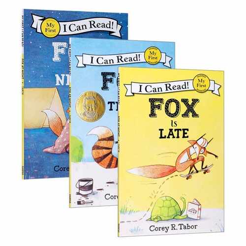 进口原版 英文原版绘本 My First I Can Read系列3册 Fox at Night/Fox Is Late/Fox the Tiger 入门级儿童分级读物 英文版 进