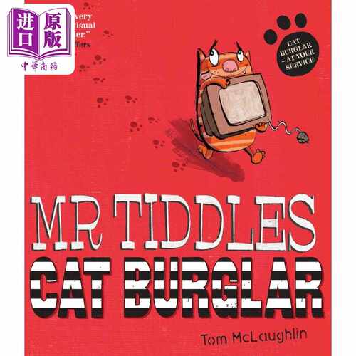 进口原版 *Tom McLaughlin:Mr Tiddles: Cat Burglar 猫飞贼：蒂德尔斯先生 英文原版 精品绘本 动物故事 4-6岁   Simon & Schuste