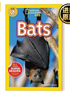 进口原版 英文原版 National Geographic Kids Readers L2 Bats 国家地理儿童分级读物第2级 蝙蝠 英文版 进口英语原版书籍