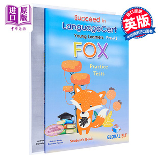 进口原版 含答案 国际语言认证考试少儿Pre Learners LanguageCert A1自学套装 CEFR Pre Fox SＵＣceed Young