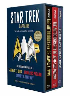 进口原版 英文原版 Star Trek Captains - The Autobiographies 星际迷航 舰长传记 Kirk Picard Janeway 三册盒装 精装 英文版
