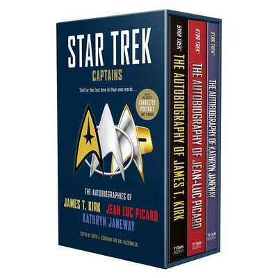 进口原版 英文原版 Star Trek Captains - The Autobiographies 星际迷航 舰长传记 Kirk Picard Janeway 三册盒装 精装 英文版