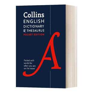 进口原版 English Pocket Dictionary and Thesaurus 7th Edition 柯林斯英语词典 同义词词典 二合一 便携版 英文原版 英文版