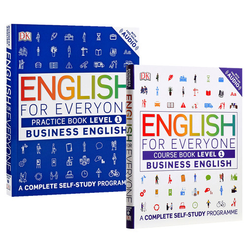 进口原版 *人人学英语商务英语1课本 练习册 2册套装 英文原版english for everyone Business English Level1 教材   DK