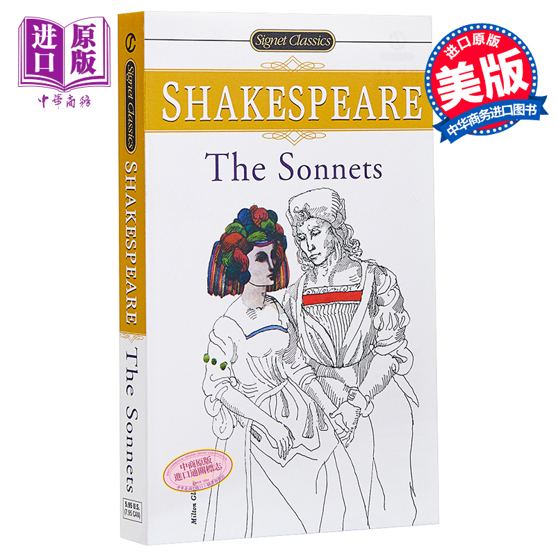 中商原版 *莎士比亚十四行诗 英文原版文学 英文版 英文原版书 Signet Classics: The Sonnets William Shakespeare   Signet Clas