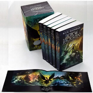 进口原版 Hyper 科幻小说 Jackson 英文原版 Disney set 第一部 Rick Riordan boxed 波西·杰克逊和奥林匹斯英雄5本套装 Percy