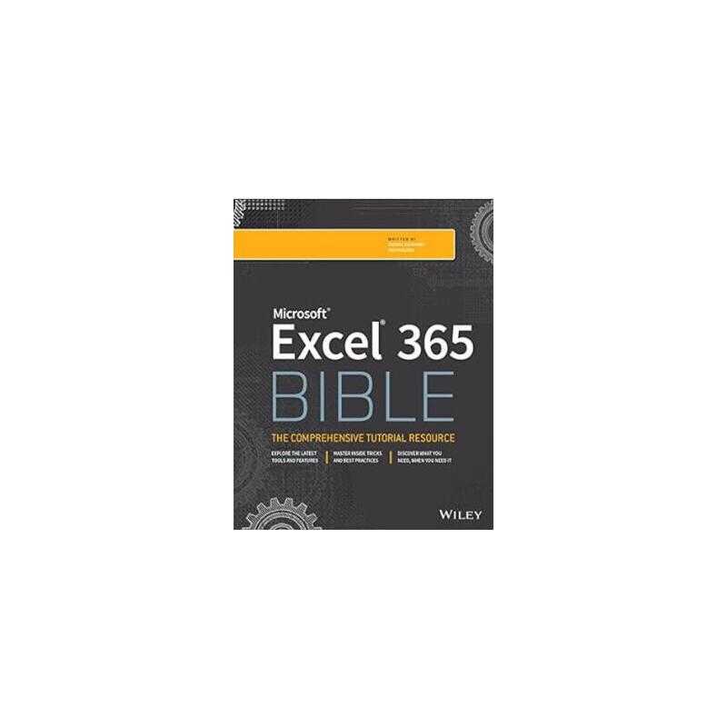 进口原版 Microsoft Excel 365 Bible Microsoft Excel 365宝典: 9781119835103   Wiley