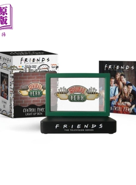 进口原版 *老友记中央公园咖啡馆指南与亮灯标志 英文原版 Friends Central Perk Light Up Sign Michelle Morgan   Running Press