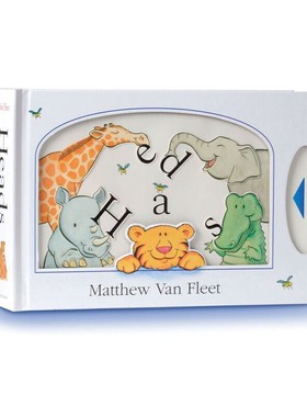 进口原版 英文原版 Heads  头部 机关游戏书 触摸启蒙翻翻书Matthew Van Fleet 纸版书 纽约时报童书   Simon & Schuster/Paula Wi