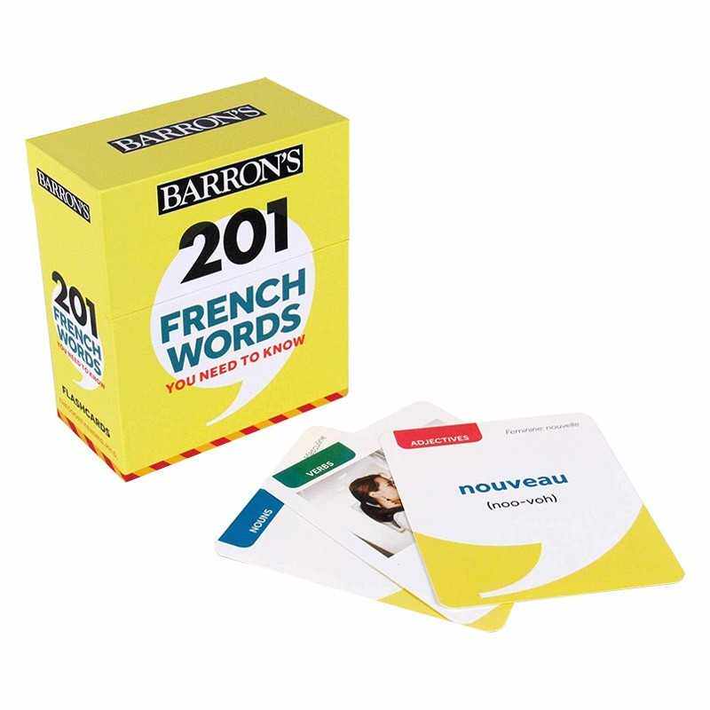进口原版 201 French Words You Need To Know Flashcards 巴朗201个你需要知道的法语单词 词汇卡 英文版 进口英语原版书籍 英