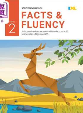 进口原版 *IXL Addition Facts & Fluency Workbook Grade 2 美国IXL教辅 加法口诀练习册 二年级 英文原版进口图书   IXL Learnin