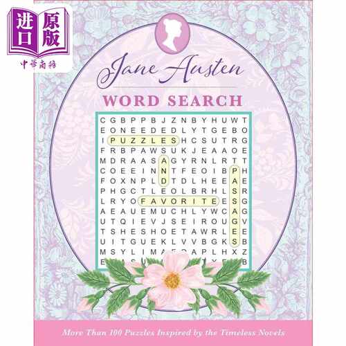进口原版 *简 奥斯汀填词游戏 英文原版 Jane Austen Word Search   Thunder Bay Press