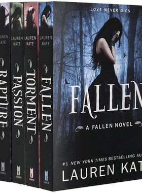 进口原版 堕落天使5册套装 英文原版 fallen torment psasion rapture unforgiven 试炼 烈爱 欣狂 不可宽恕 罗伦凯特Lauren Ka