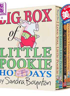 进口原版 *桑德拉.博因顿 小布奇的假期故事5册套装 Sandra Boynton Big Box Of Little Pookie Holidays Boxed Set   Little Simo