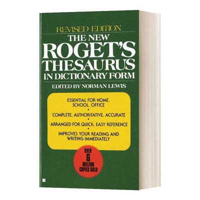 进口原版 新罗格的词典形式 修订版 英文原版 The New Roget's Thesaurus in Dictionary Form Revised Edition 英文版 进口英
