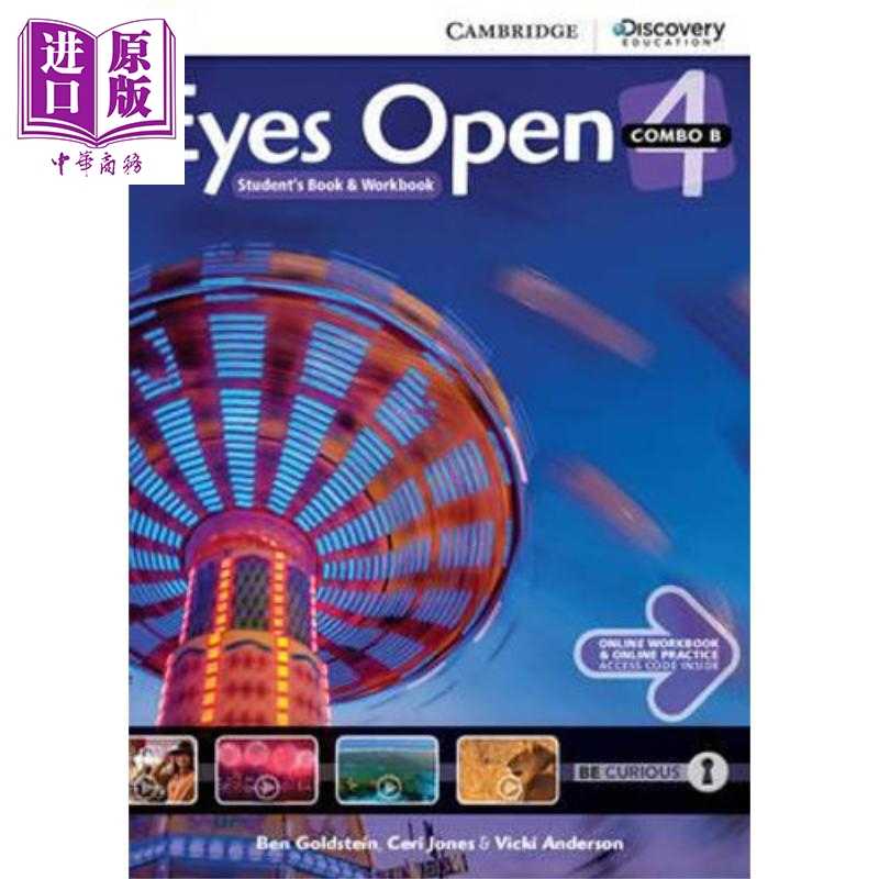 进口原版 *Eyes Open Combo B with Online Workbook and Online Practice 4 剑桥中学英语教材打开眼界4级B册学生   Cambridge Un