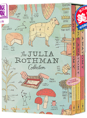 进口原版 *茱莉亚罗斯曼解剖学系列3本套装 英文原版 The Julia Rothman Collection Storey Publishing 全彩手绘插   Storey Publ
