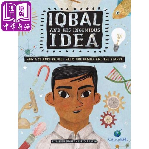 进口原版 *伊伯的奇思妙想How a Science Project Helps One Family and the Planet 精装绘本儿童读物   Kids Can Press