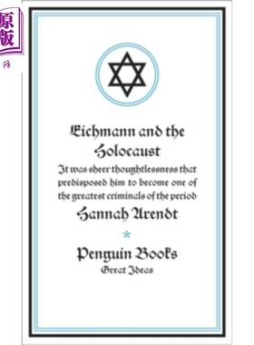 进口原版 *艾希曼与纳粹 英文原版 Eichmann and the Holocaust Arendt   penguin uk