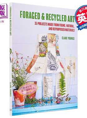 进口原版 *英国拼贴画艺术家 觅食和回收艺术 35 种创意方式 Foraged and Recycled Art 英文原版 Clare Youngs 废   Ryland, Pete