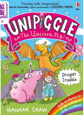 进口原版 *独角猪 龙的麻烦Unipiggle Dragon Trouble英文原版 儿童绘本故事 幽默笑话故事书 图画图像小说 进口儿   Usborne Publ