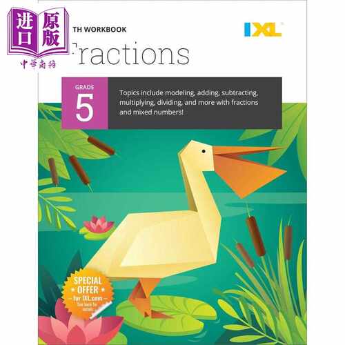 进口原版 *IXL Fractions Workbook Grade 5 美国IXL教辅 分数练习册 五年级 英文原版进口图书 小学数学学习   IXL Learning, Inc