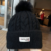 新款 百搭大毛球加厚加绒显瘦毛线帽子女秋冬保暖个性 针织帽冷帽头