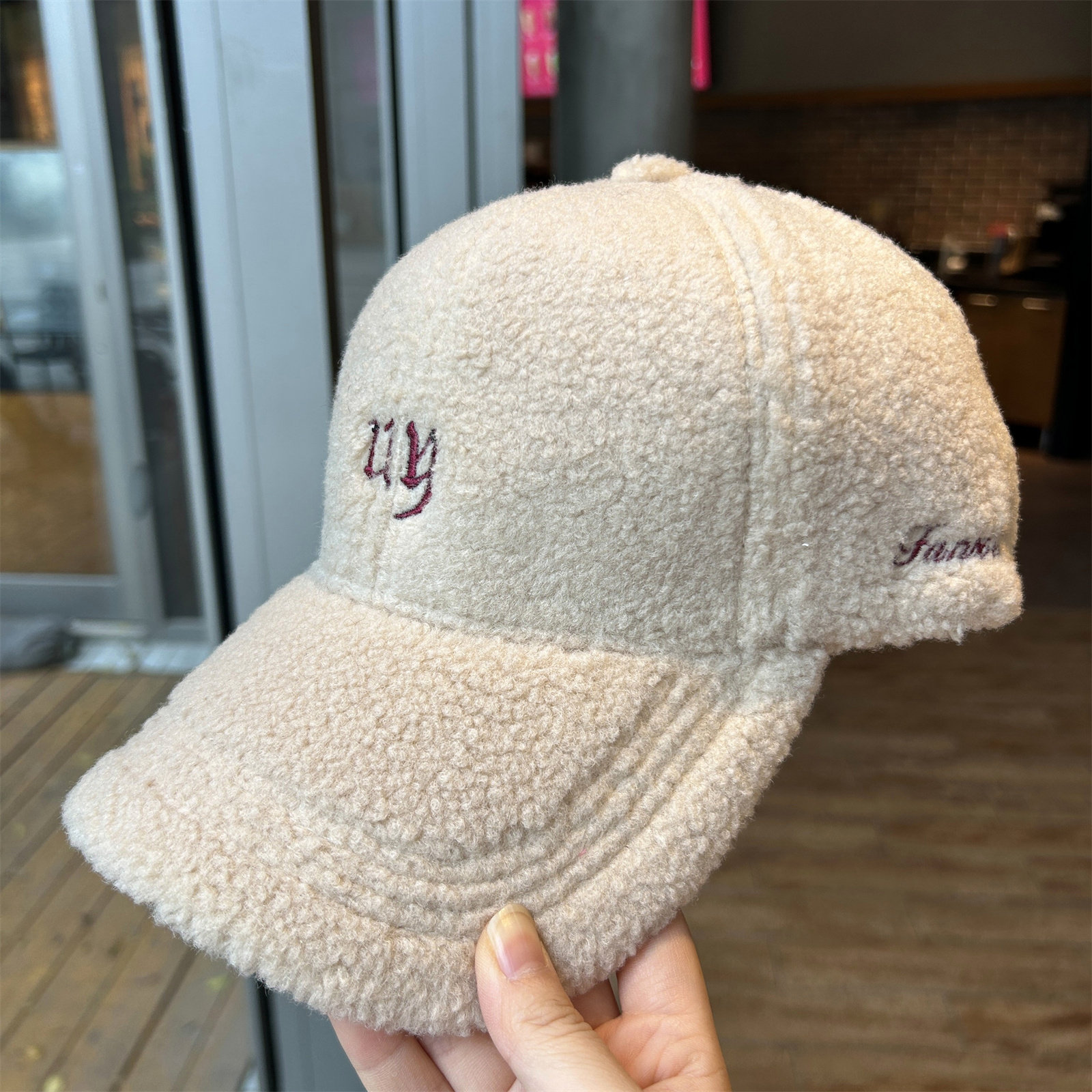 羊羔毛绒字母秋冬季棒球帽男女同款时尚百搭保暖显脸小鸭舌帽,服饰配件/皮带/帽子/围巾,帽子,淘宝优惠券,粉丝福利购,淘宝优惠卷