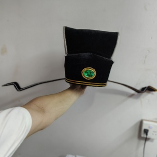 新款热卖包青天帽包公帽子定制戏曲头盔用品包黑炭舞台帽子用品