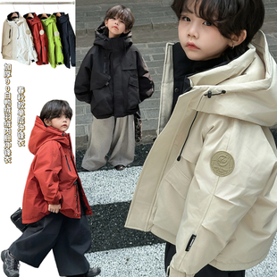 日本进口高端MK2025新款儿童羽绒服冲锋衣外套户外夹克男女童工装