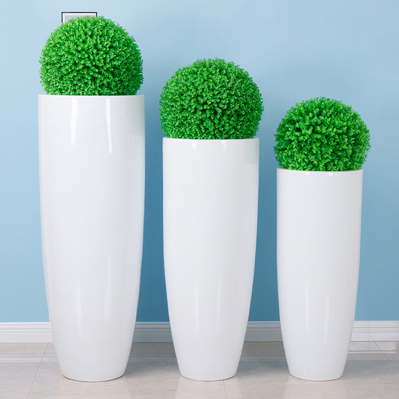 简约现代玻璃钢花盆落地大花瓶弹头形高花盆家居酒店商场客厅插花|ruв категории Домашний быт, ваза/цветок/искусственные цветы/моделирование украшения, цветок/ваза, ваза - от Buy2taobao.com для оказания профессиональной услуги покупки агента Taobao