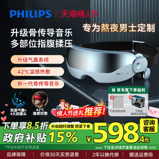 飞利浦骨传导眼部按摩仪可视眼罩热敷眼睛润眼护眼仪缓解疲劳神器