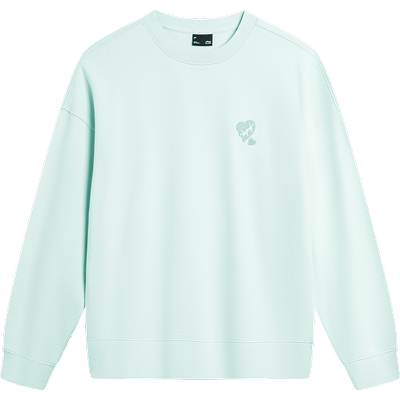 李宁爱心女子圆领宽松卫衣