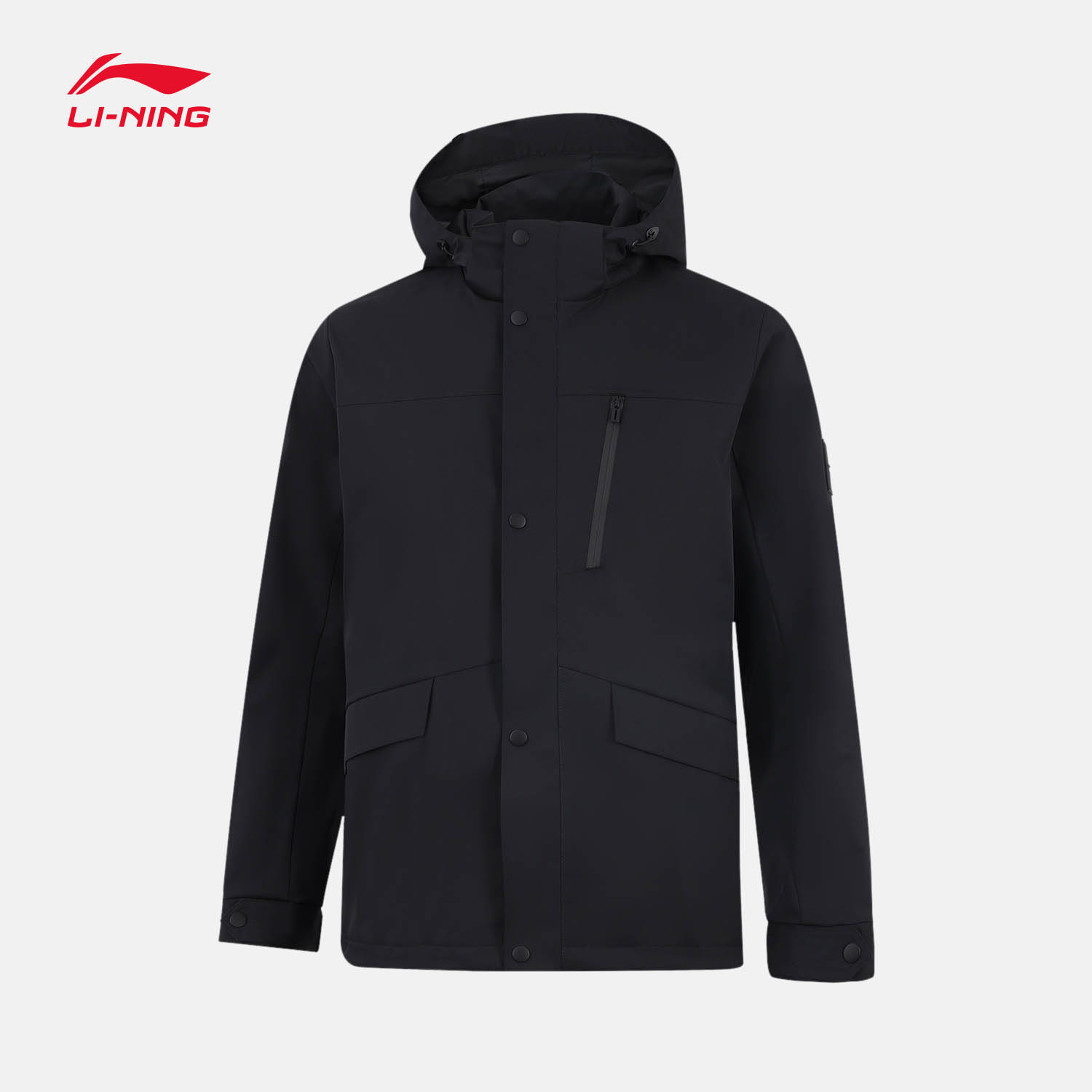 李宁风衣男士2025新款健身系列开衫长袖秋季加绒保暖梭织运动服