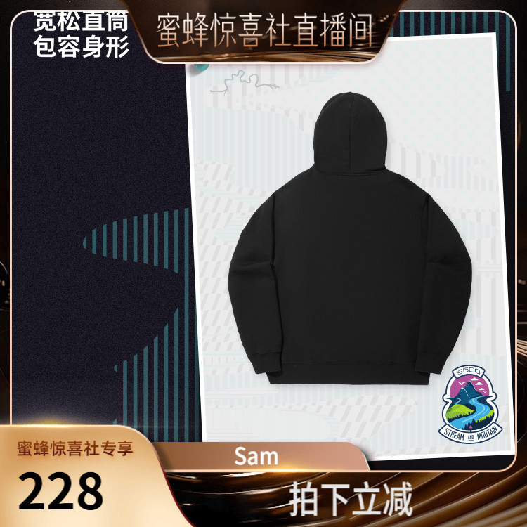 李宁SamTaylor男女套头无帽卫衣