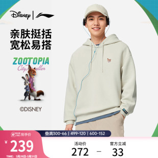 春季 迪士尼疯狂动物城联名系列卫衣男女新款 休闲运动服 李宁