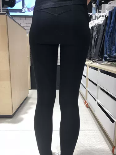 Женские флисовые леггинсы Calzedonia на осень и зиму, с контролем живота и подъемом бедер, можно носить на улице 017