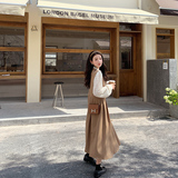 法式蕾丝拼接连衣裙女2025春新款设计感假两件气质绝美减龄茶歇裙，女装连衣裙，浙宝129