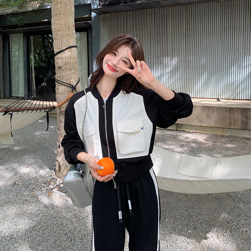 【春装有货】时尚百搭运动风套装2D079-8507P165控218,女装套装/套裙,2D079