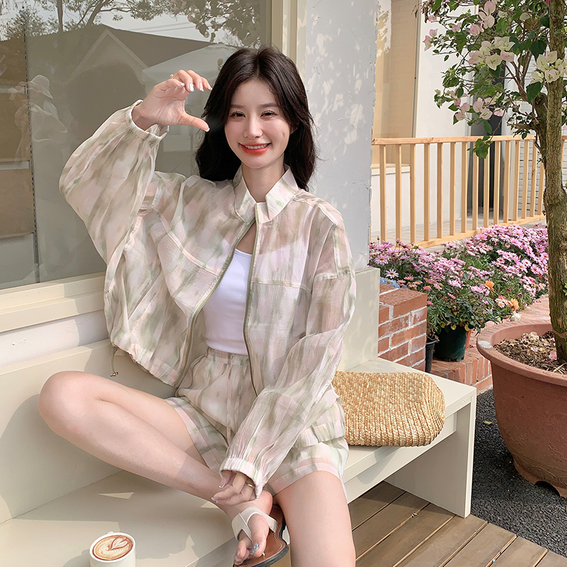 【新款】渐变印花防晒套装2D079-8922P145控218，女装套装/套裙，浙宝129