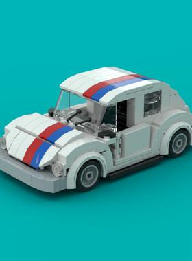 小颗粒积木电子版搭建步骤图纸大众甲壳虫MOC-176114